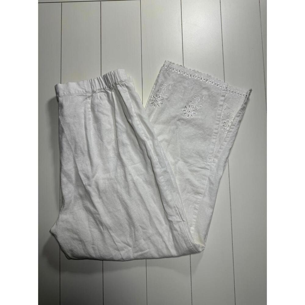 Vintage I. S. C. Petite Linen Floral Pants - Size - PL
